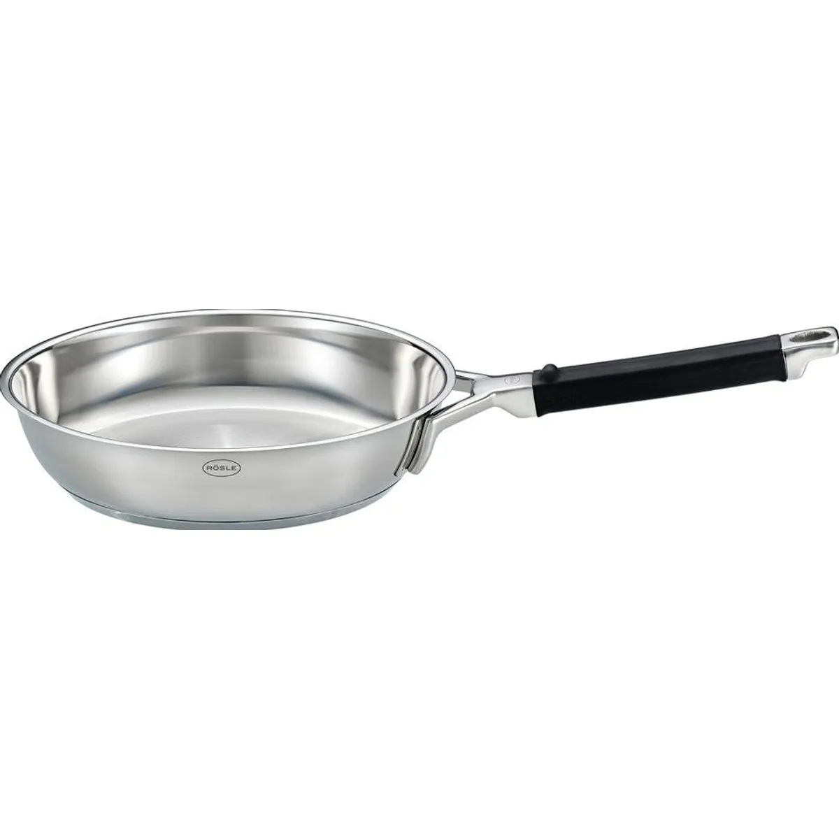 RÖSLE Bratpfanne SILENCE PRO, Edelstahl 18/10, Quarzversiegelung, Induktion