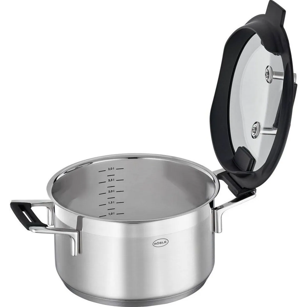 RÖSLE Topf-Set SILENCE PRO, 5-teilig, Edelstahl 18/10, induktionsgeeignet 2