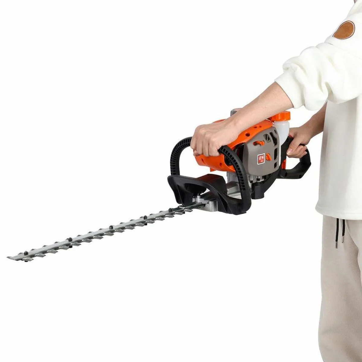 Rutaqian Benzin-Heckenschere, kraftstoffsparend, ergonomischer Griff, 61 cm Schnittlänge 3