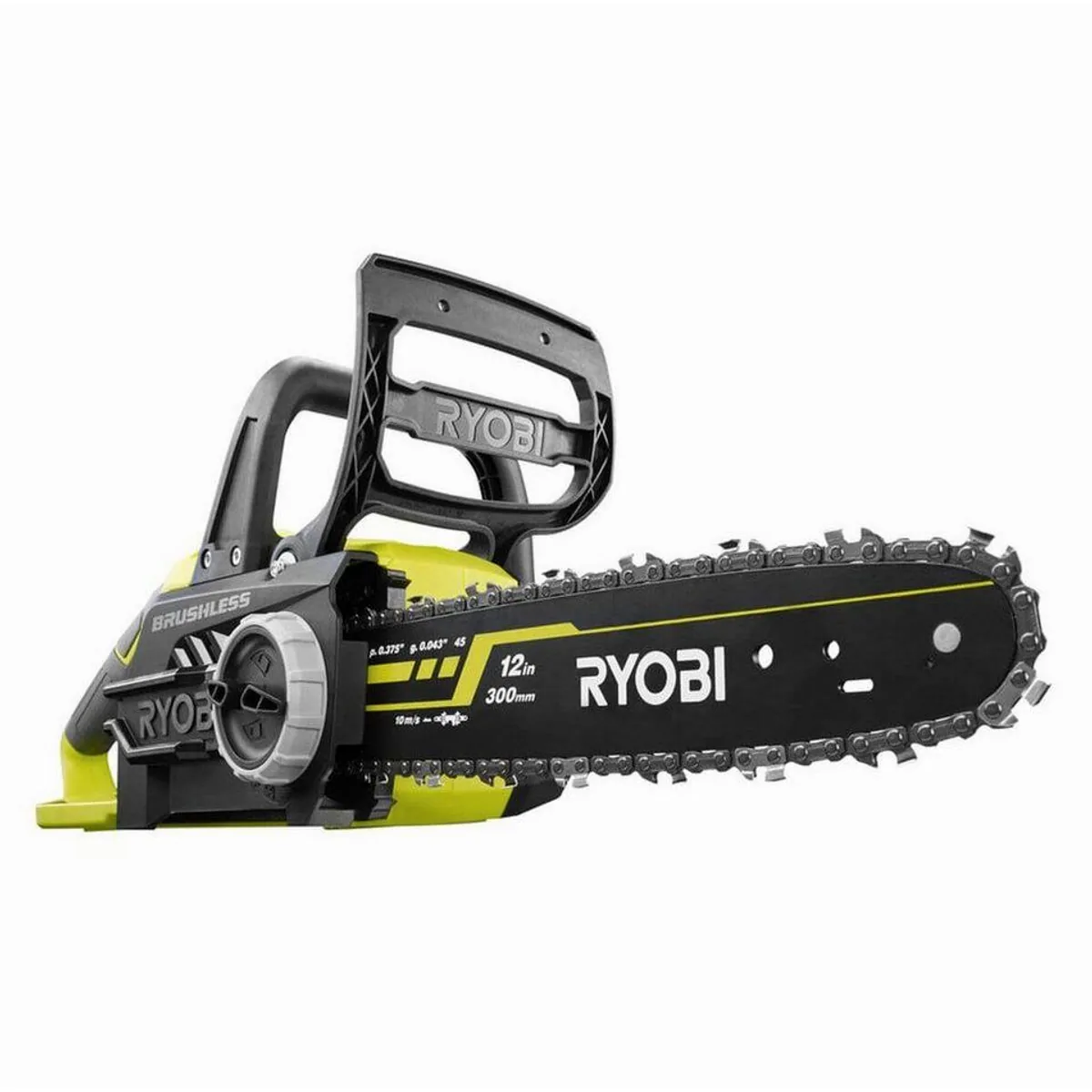 RYOBI Akku-Kettensäge ONE+ 18 V, bürstenloser Motor, 30 cm Schwert, Zweihandgriff