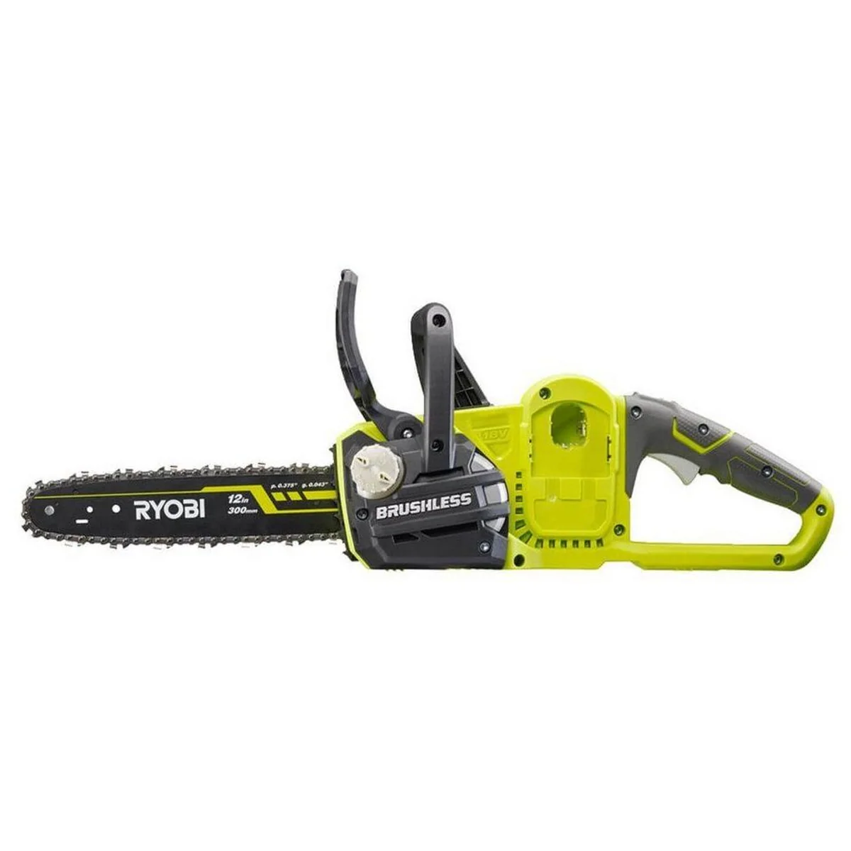 RYOBI Akku-Kettensäge ONE+ 18 V, bürstenloser Motor, 30 cm Schwert, Zweihandgriff 2