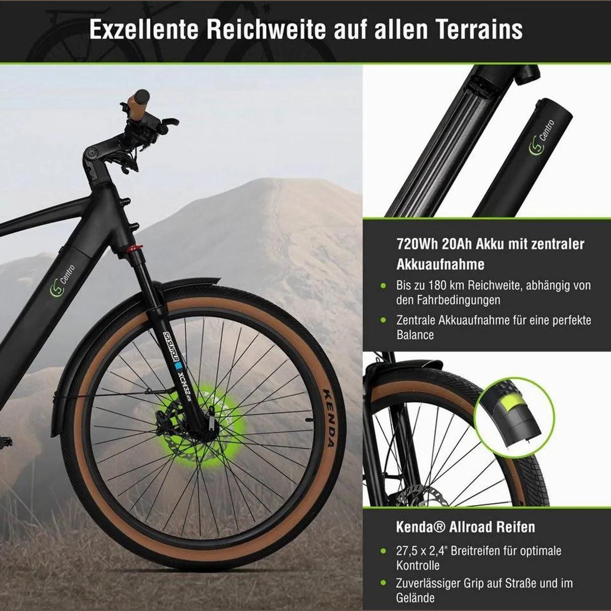 SachsenRAD S8R Centro E-Bike, 720 Wh Akku, Riemenantrieb, Hydraulische Scheibenbremse 5