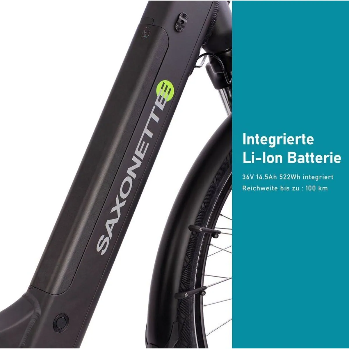 Saxonette E-Bike Premium Sport, 10-Gang Kettenschaltung, 522 Wh Akku, hydraulische Scheibenbremsen 5
