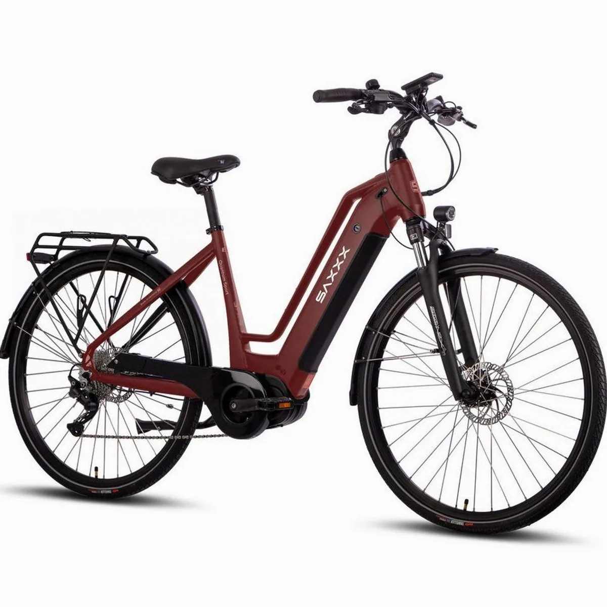 SAXXX E-Bike Cityrad 28 Zoll, 80Nm Mittelmotor, 10-Gang Shimano Deore — bis 100 km Reichweite