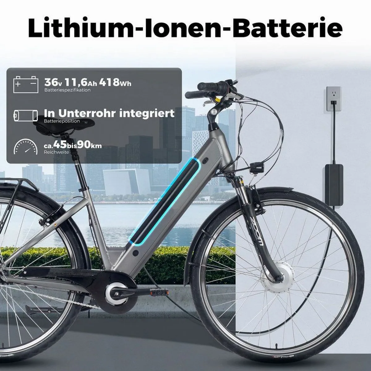 SAXXX Comfort Plus 4.0 E-Bike 28 Zoll, 90 km Reichweite, 7-Gang Nabenschaltung, V-Bremse 3