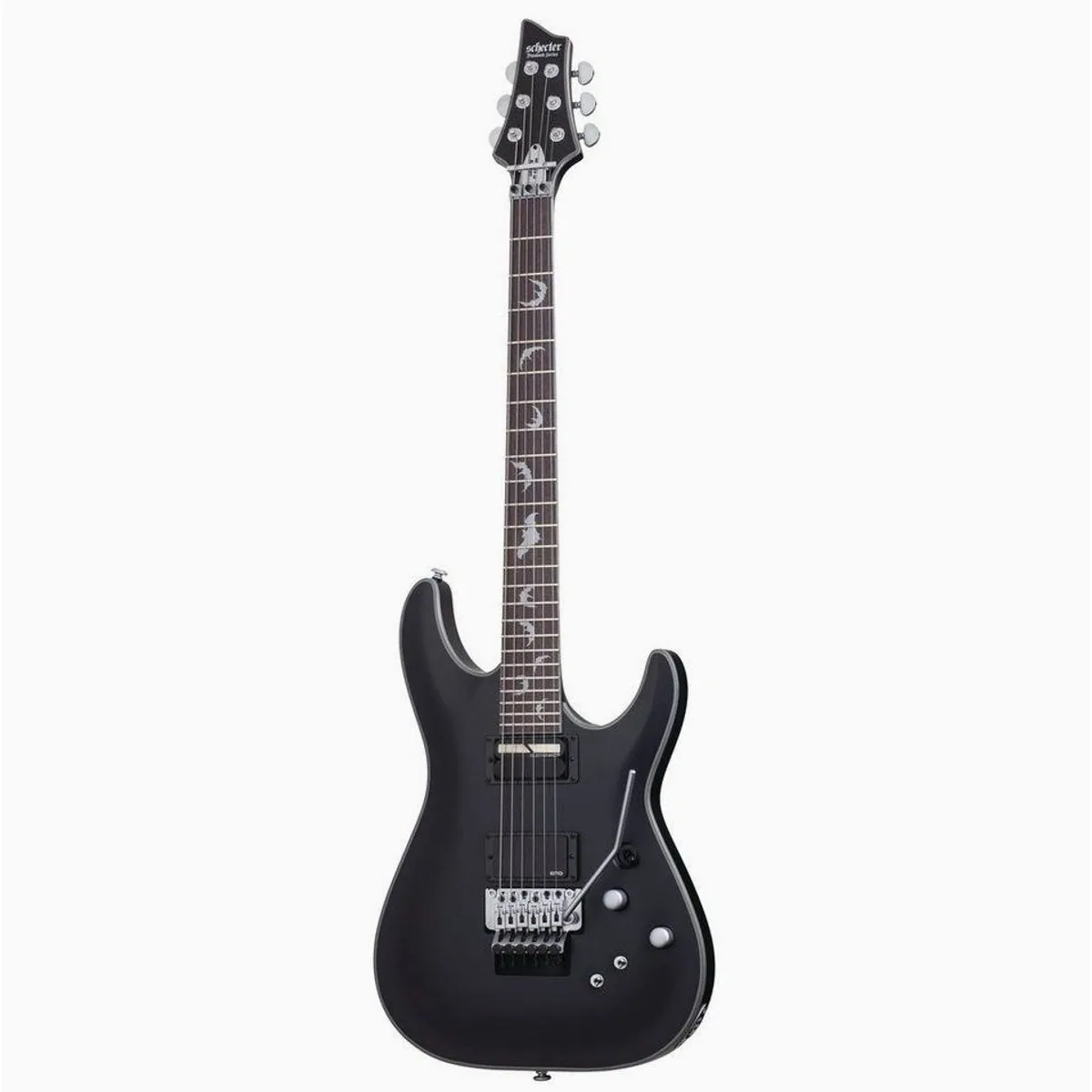 Schecter Damien Platinum-6 FR S, Mahagoni-Korpus, Floyd Rose Tremolo — ideal für Rock und Metal