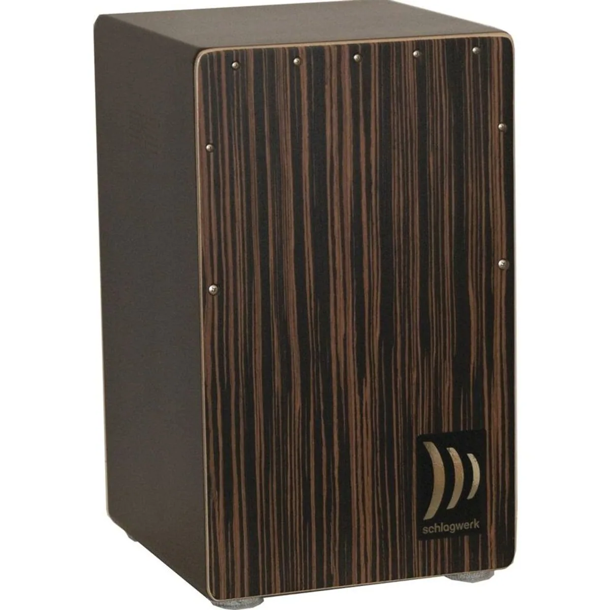 Schlagwerk 2InOne Deluxe Cajon CP 432 Makassar, kraftvoller Bass, SPL-Technik, exotisches Furnier