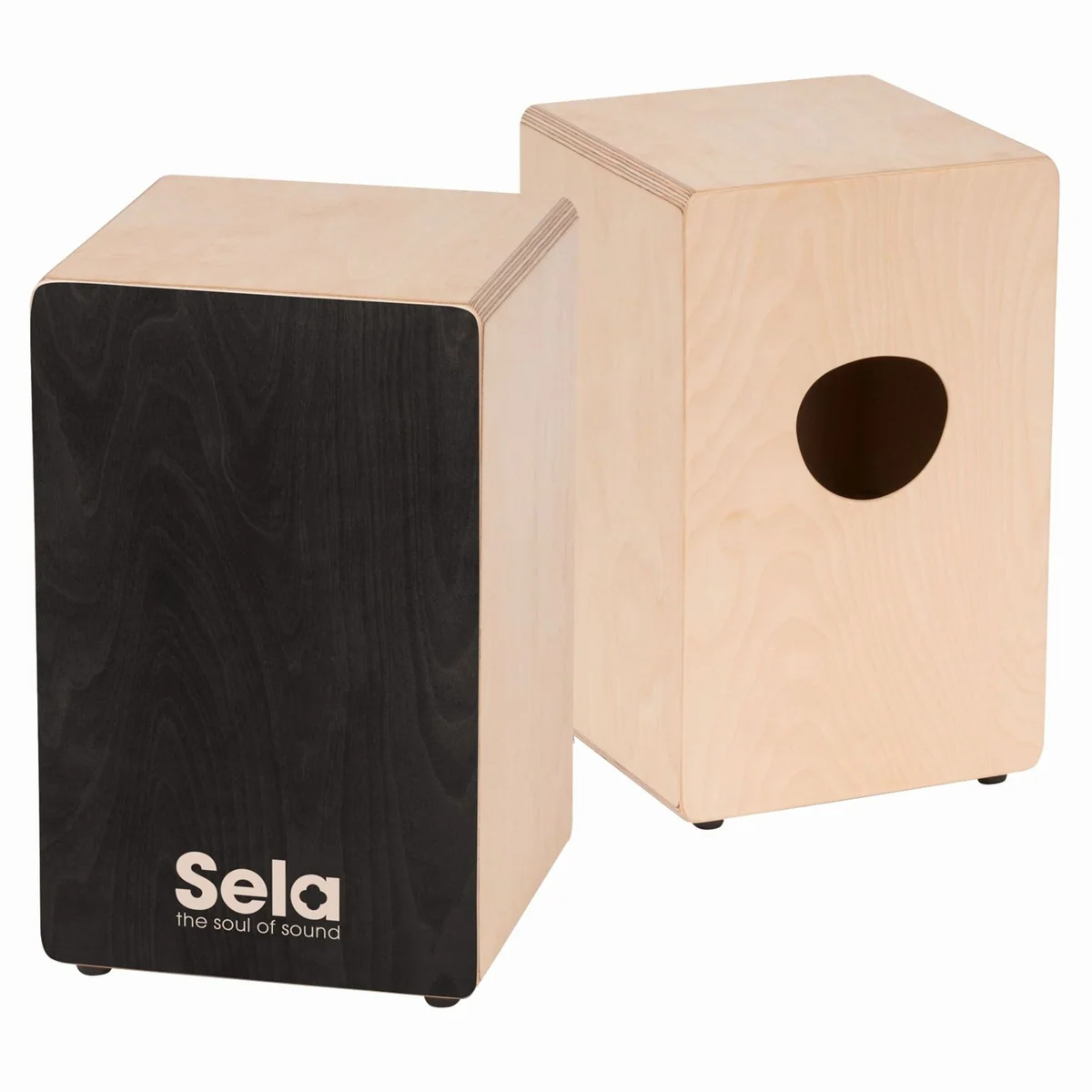 Sela Primera Black Cajon SE 118, robuster Birkenkorpus, individuell einstellbarer Snare Sound