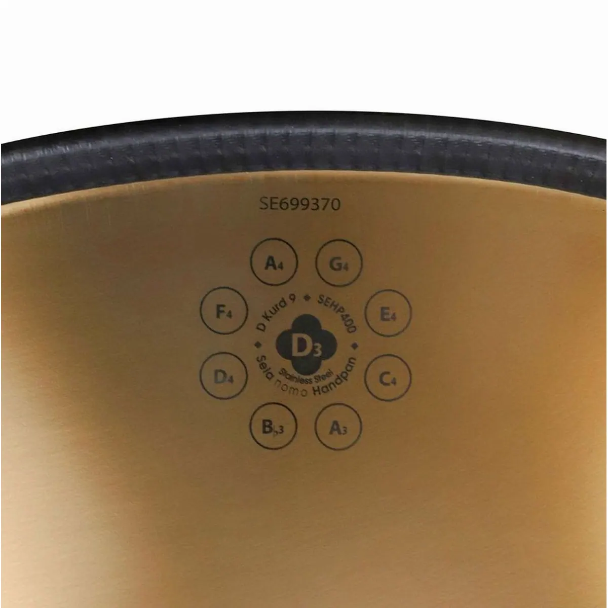 Sela Nomo SEHP400 Handpan, Edelstahl, D-Kurd Stimmung, Pflegeset inklusive 4
