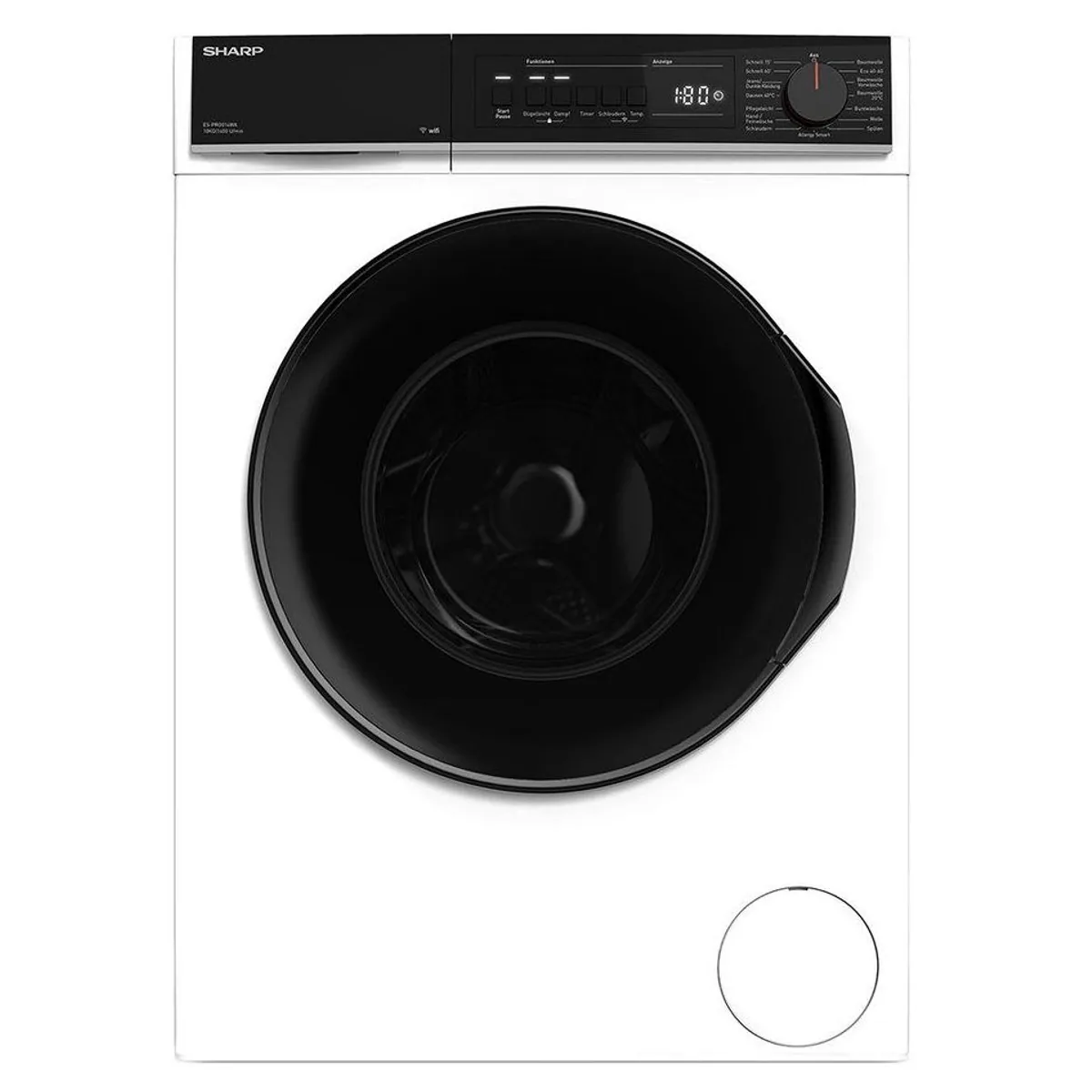 Sharp Waschmaschine ES-PRO014WA-DE, 10 kg, 1400 U/min, energieeffizient, WiFi Steuerung