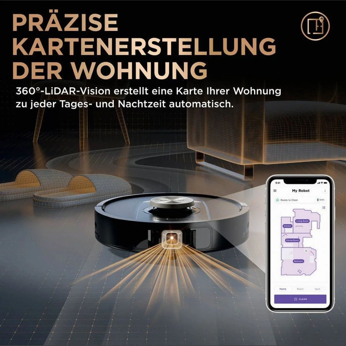 Shark PowerDetect NeverTouch Pro 2-in-1 Saug- und Wischroboter, gründliche Reinigung, selbstreinigende Basisstation, Anti-Hair-Wrap-Bürstenrolle 3