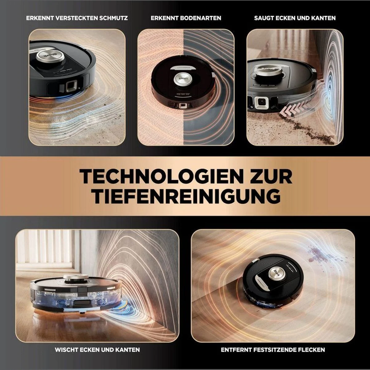 Shark PowerDetect NeverTouch Pro 2-in-1 Saug- und Wischroboter, gründliche Reinigung, selbstreinigende Basisstation, Anti-Hair-Wrap-Bürstenrolle 5