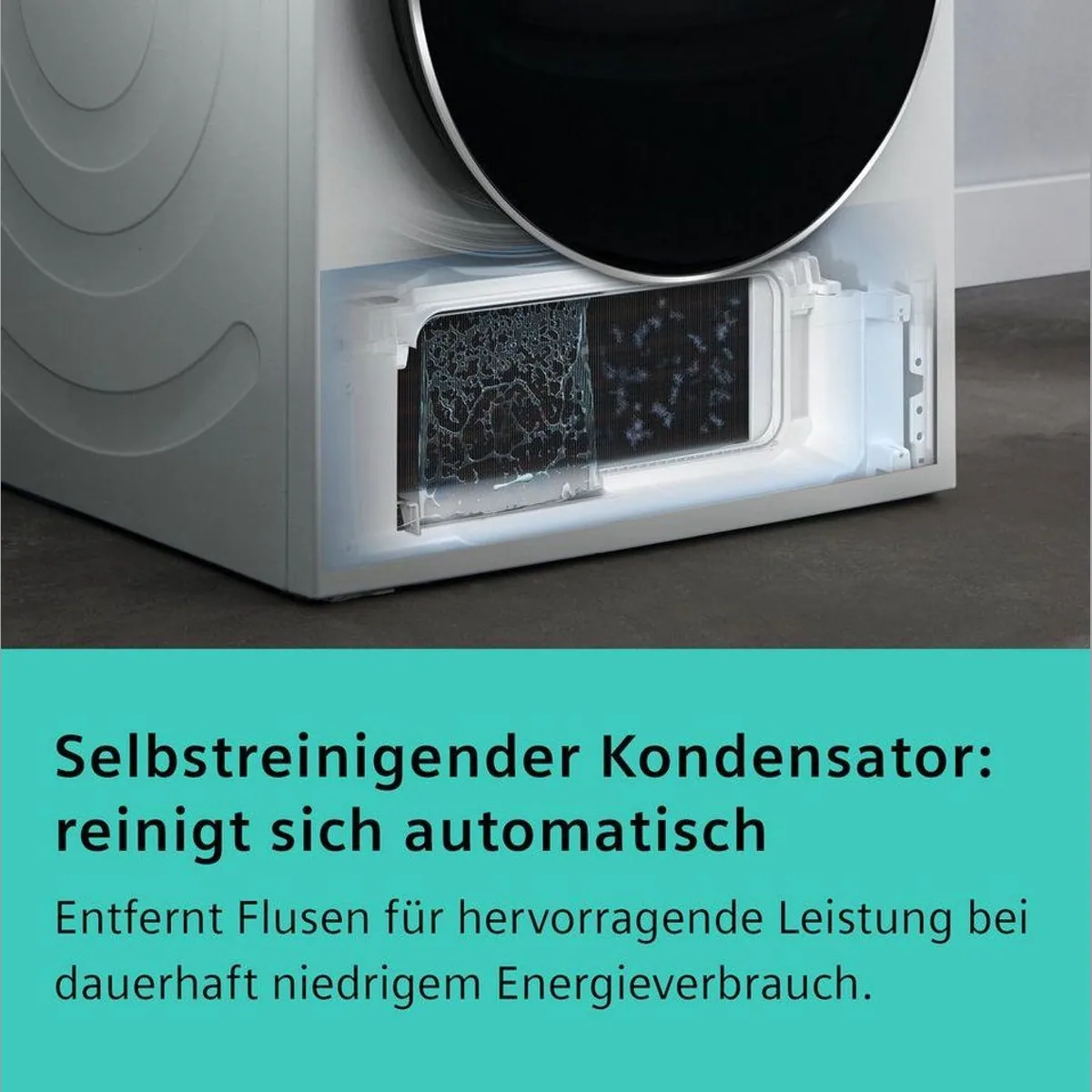 SIEMENS WQ35G2D00 Wärmepumpentrockner, 8 kg Fassungsvermögen, selbstreinigender Kondensator 2