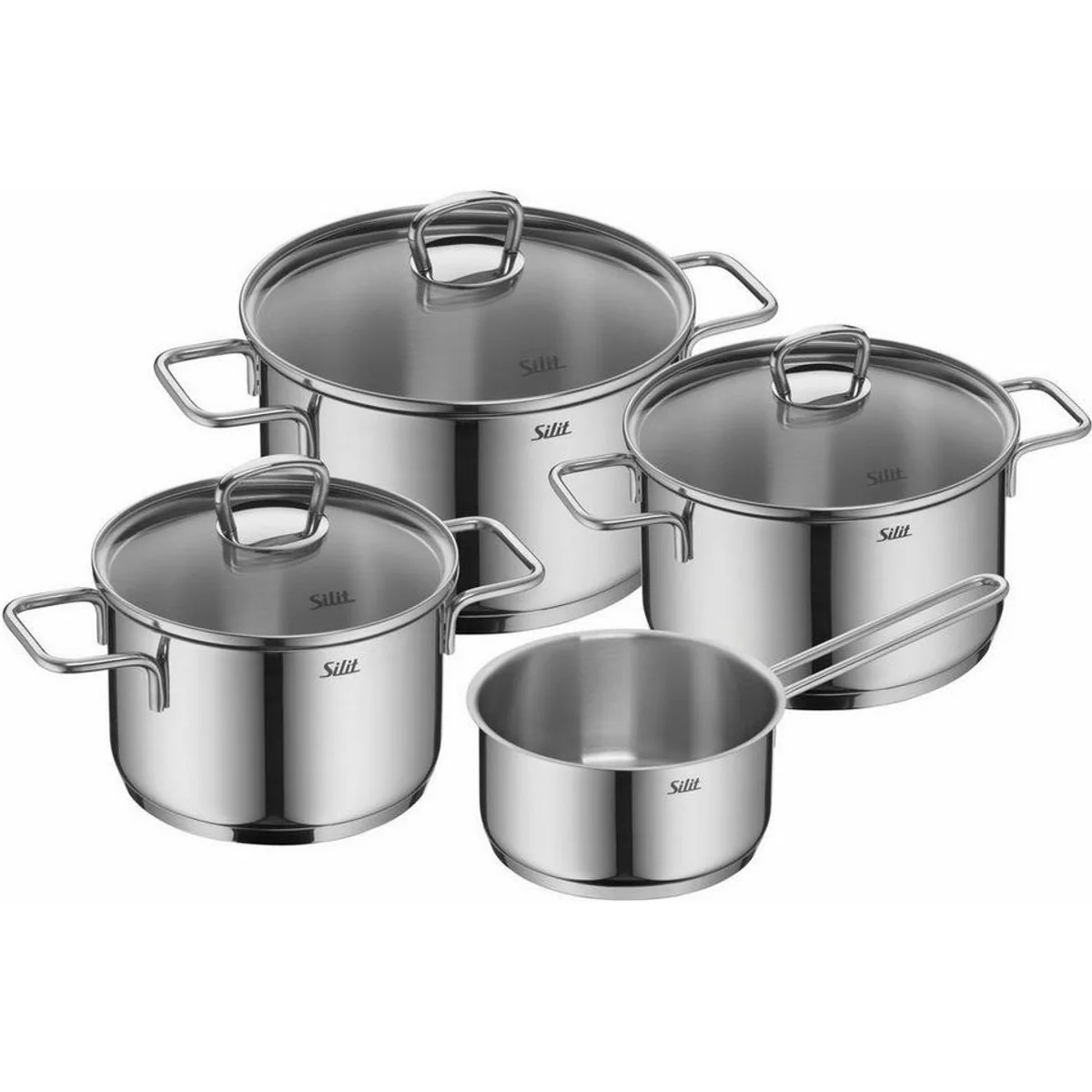 Silit Topf-Set Alicante, 7-teilig, Edelstahl 18/10, induktionsgeeignet