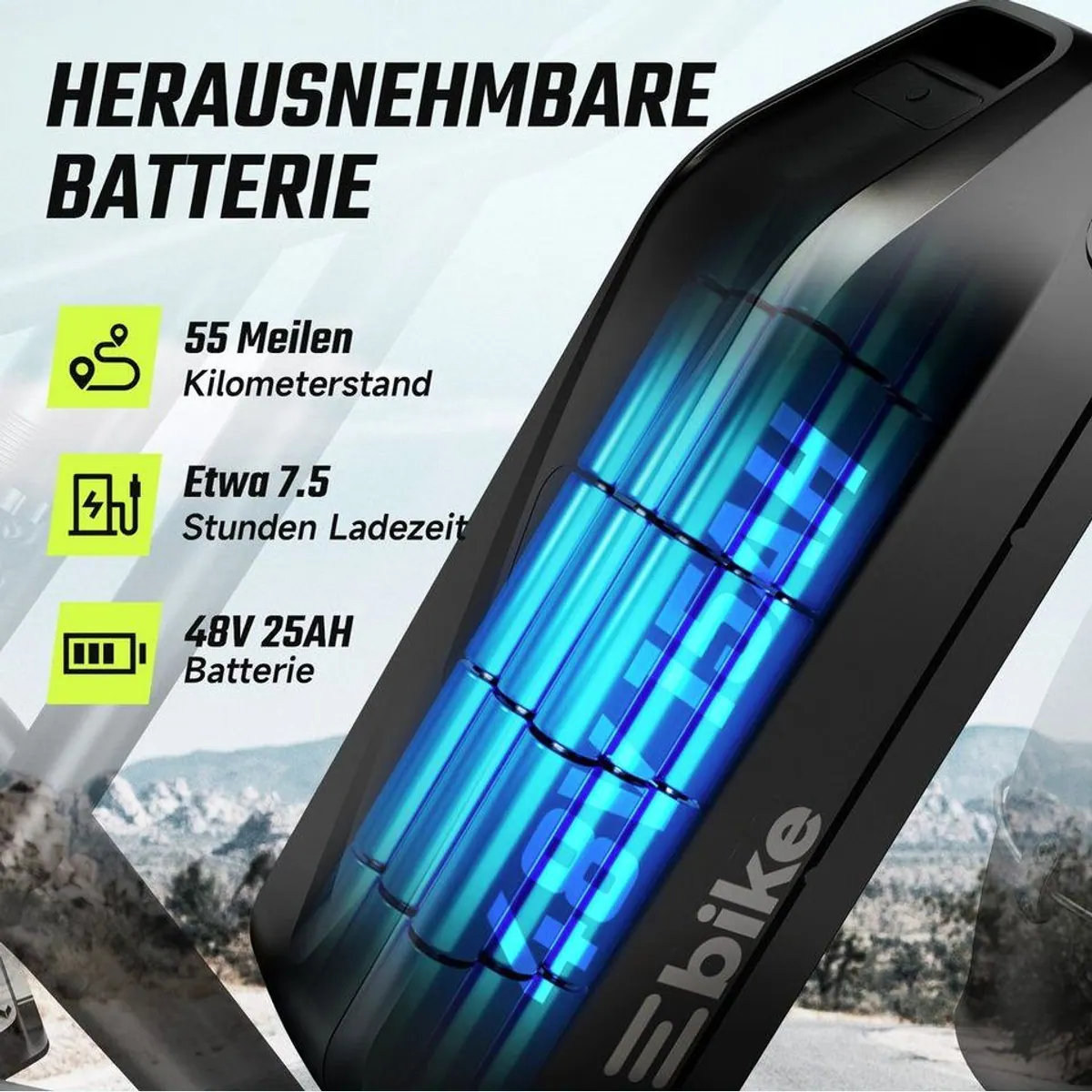 SISIGAD R002 PLUS E-Bike, 130 km Reichweite, 204 kg Tragkraft, 7-Gang Schaltung 3