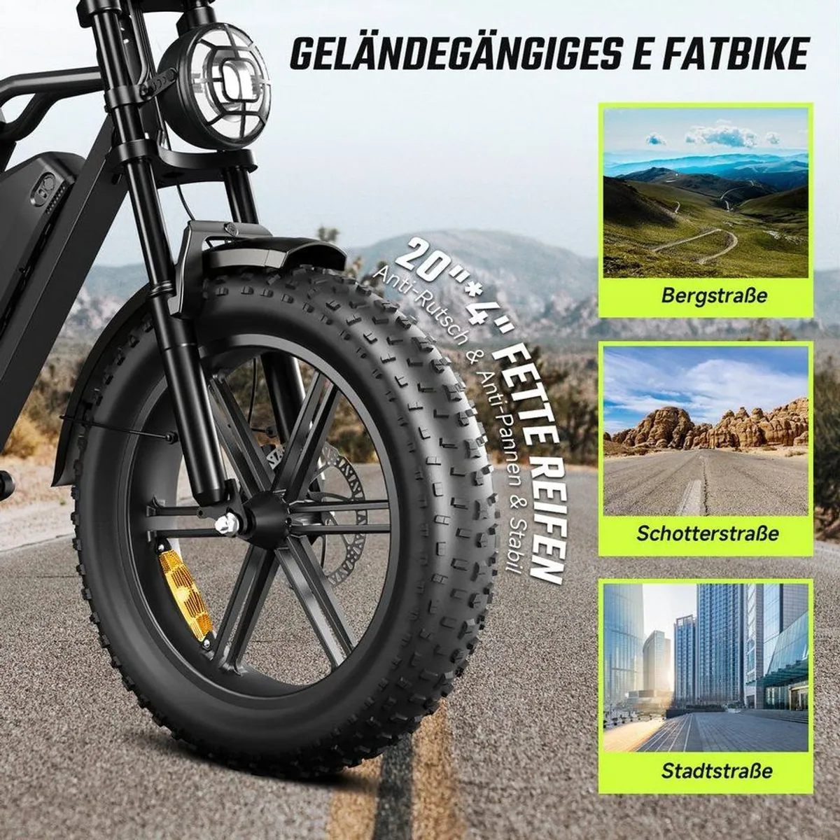 SISIGAD R002 PLUS E-Bike, 130 km Reichweite, 204 kg Tragkraft, 7-Gang Schaltung 5