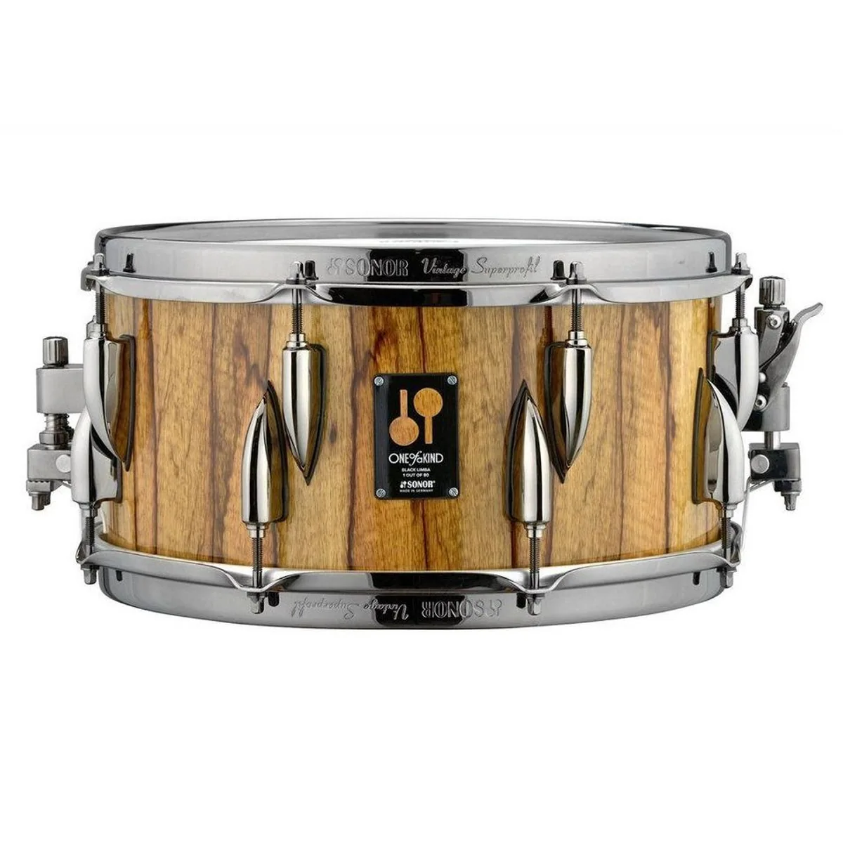 SONOR One of a Kind Black Limba Snare-Drum, Limited Edition, 9-lagiger Ahornkessel 2