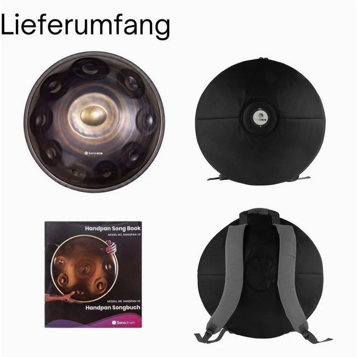 Sonodrum Sonopan Handpan D-Kurd, 440 Hz, handgefertigt, intuitiv spielbar 3