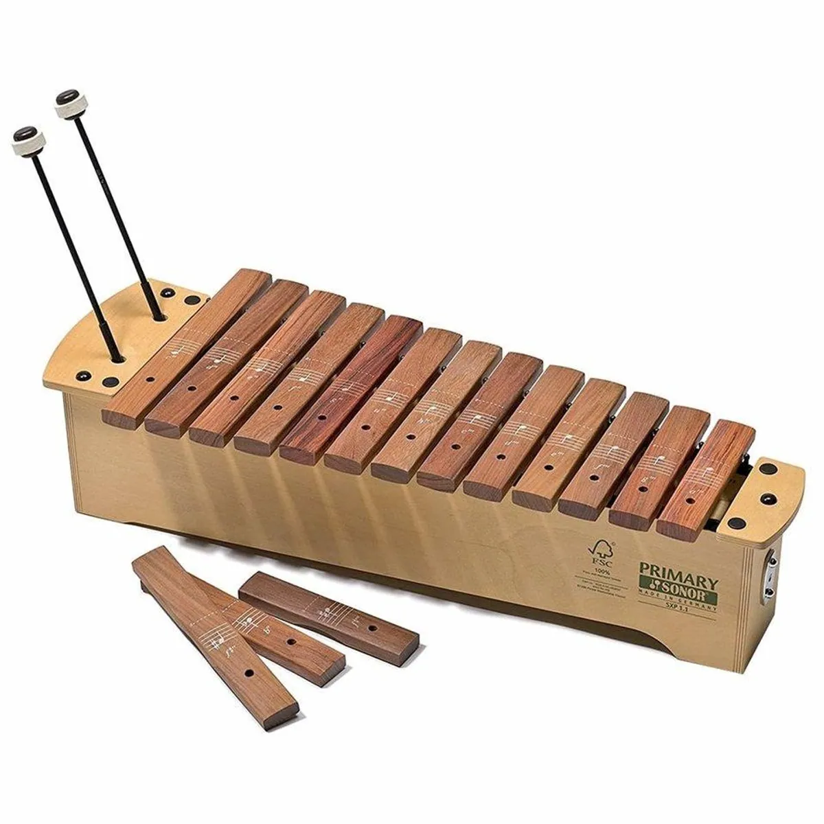 SONOR SXP-1.1 Sopran Xylophon, 16 Töne, FSC-zertifiziert, Pao Rosa-Holz