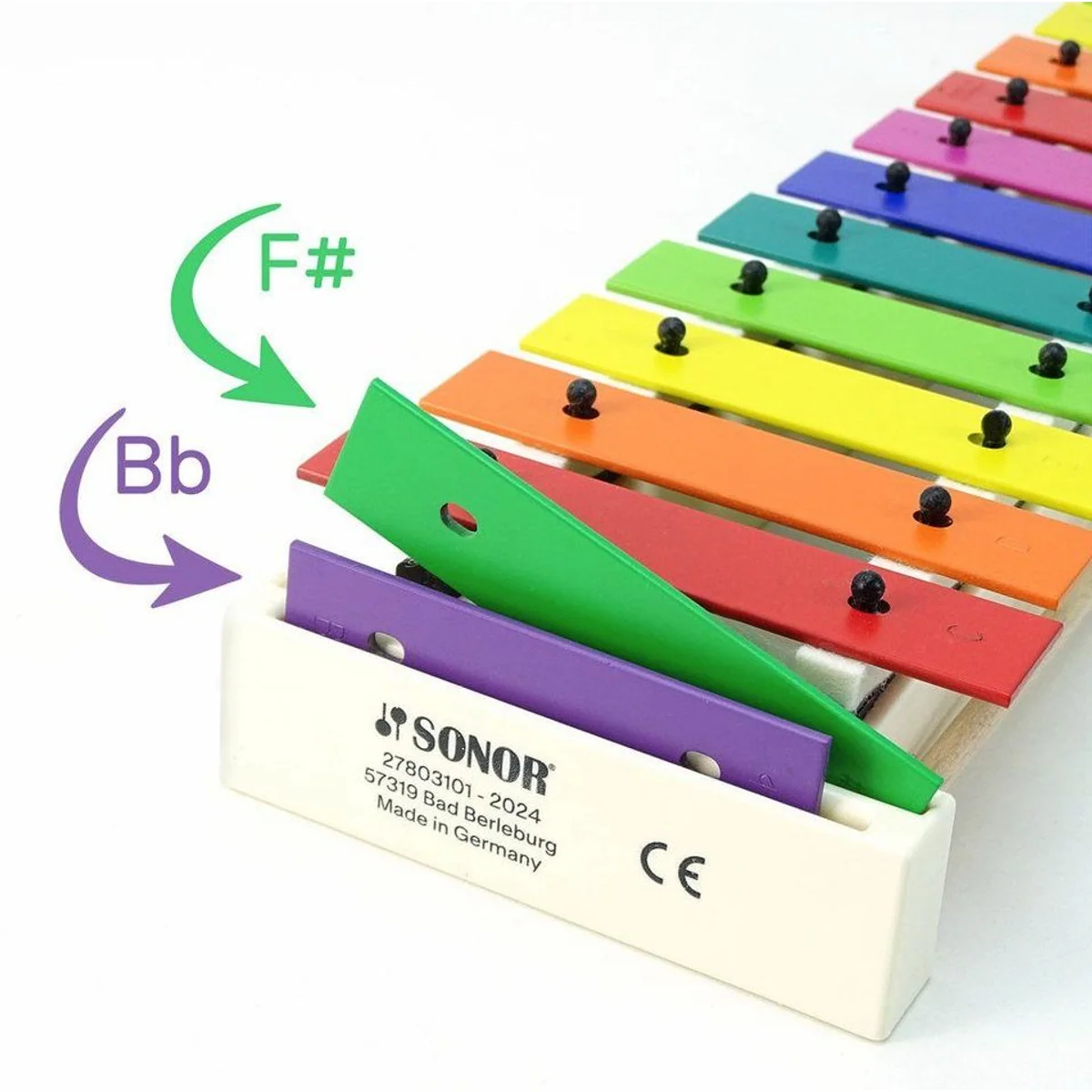 SONOR Boomwhackers Glockenspiel, 13 Töne, kinderfreundliches Design — inklusive Holz-Schlägel 5