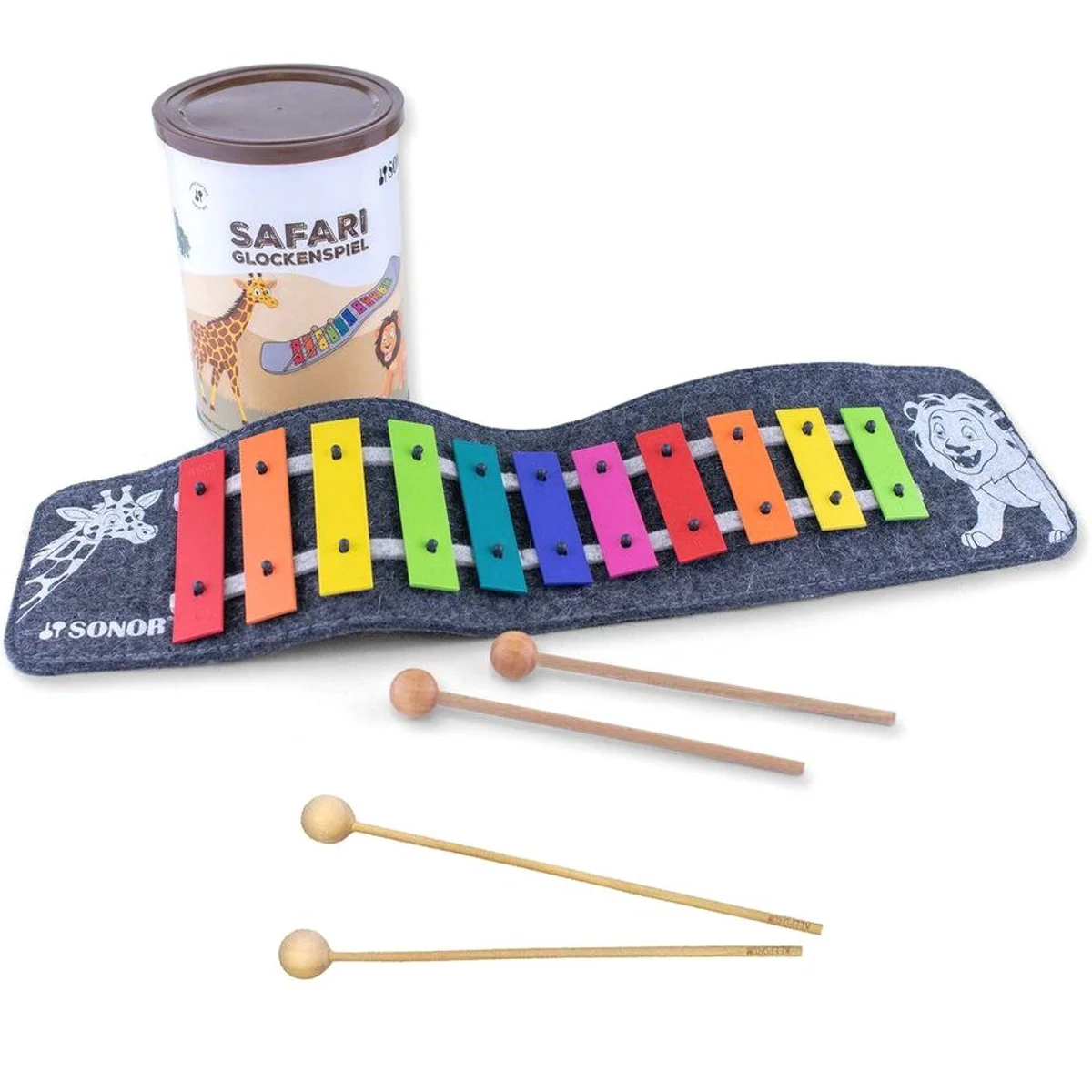 SONOR Glockenspiel Safari, Roll-Up Design, inklusive Schlägel und Transport-Dose