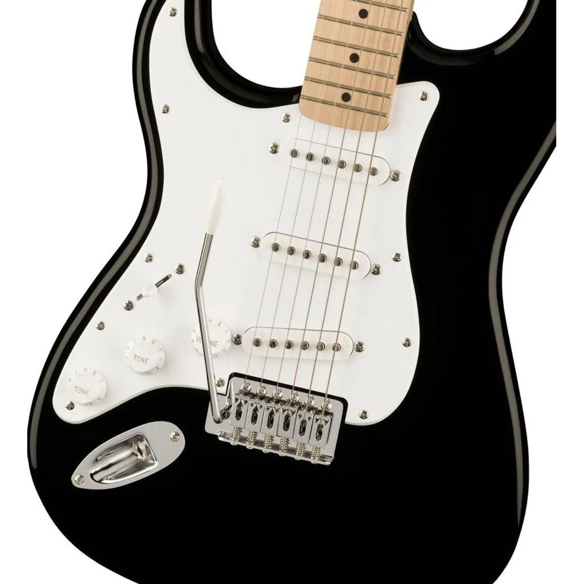 Squier Sonic Stratocaster LH Black, vielseitige Sounds, komfortabler Ahornhals 4