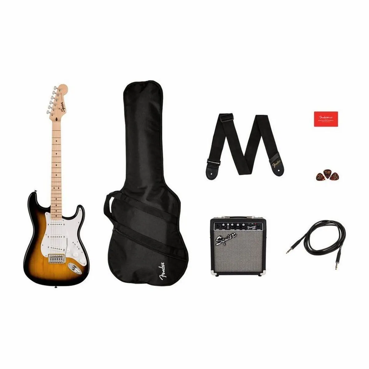 Squier Sonic Series Stratocaster Pack MN, E-Gitarre, Verstärker & Zubehör — Einsteigerfreundliches Set 2