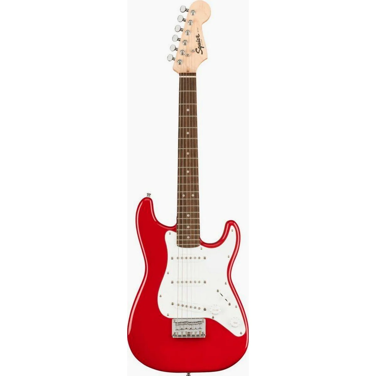 Squier Mini Stratocaster Dakota Red, kompakte E-Gitarre mit vielseitiger SSS-Bestückung 2