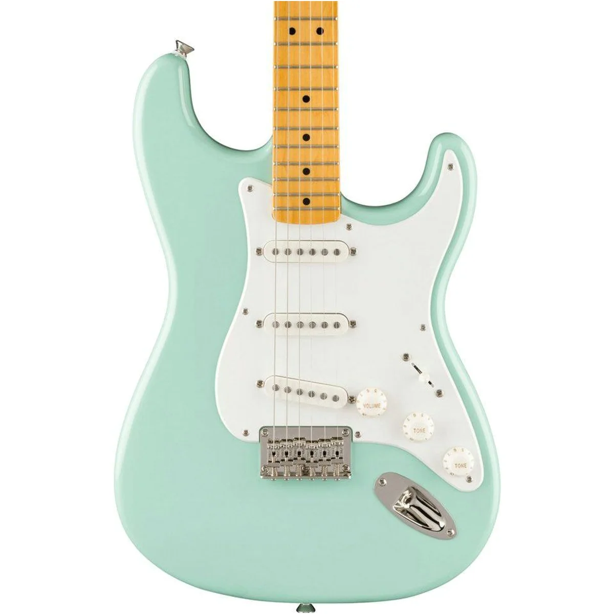 Squier Classic Vibe 50s Stratocaster HT MN Surf Green, authentischer Fender-Sound, Pappel-Korpus, Ahorn-Hals 3