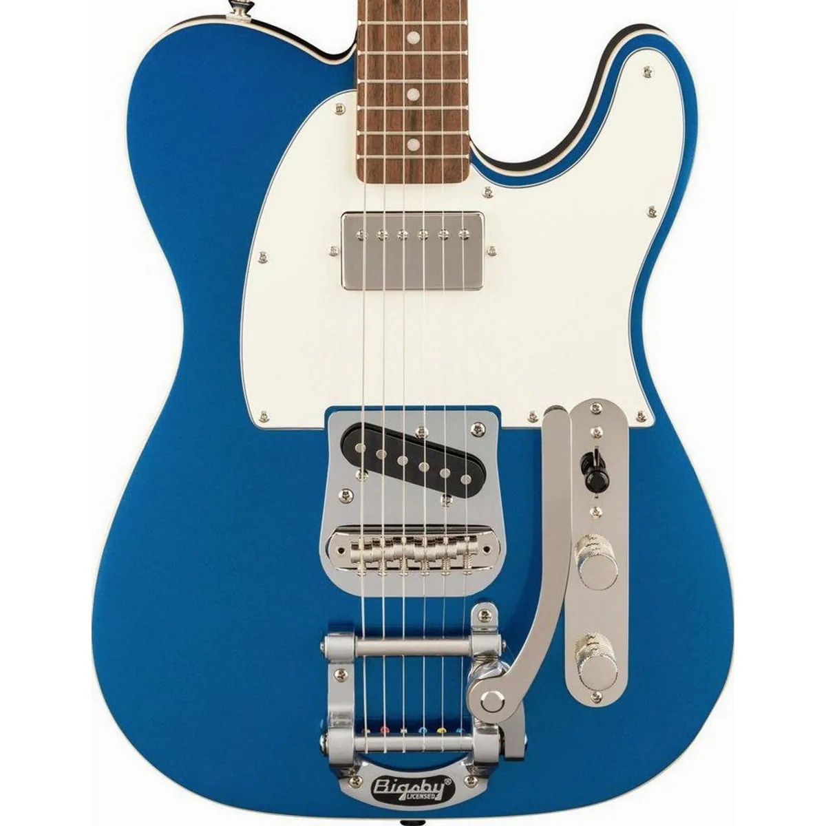Squier Classic Vibe Custom Telecaster SH, vielseitige Pickup-Kombination, Bigsby Vibrato — Lake Placid Blue 4