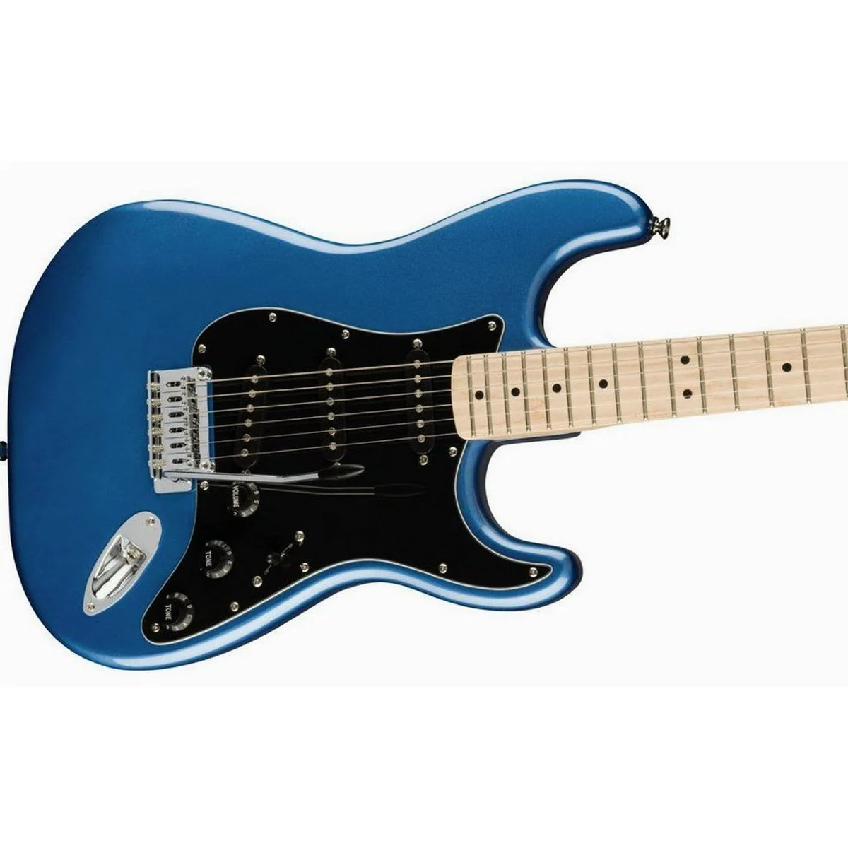 Squier Affinity Series Stratocaster, vielseitiger Klang, komfortabler Hals — Lake Placid Blue 4