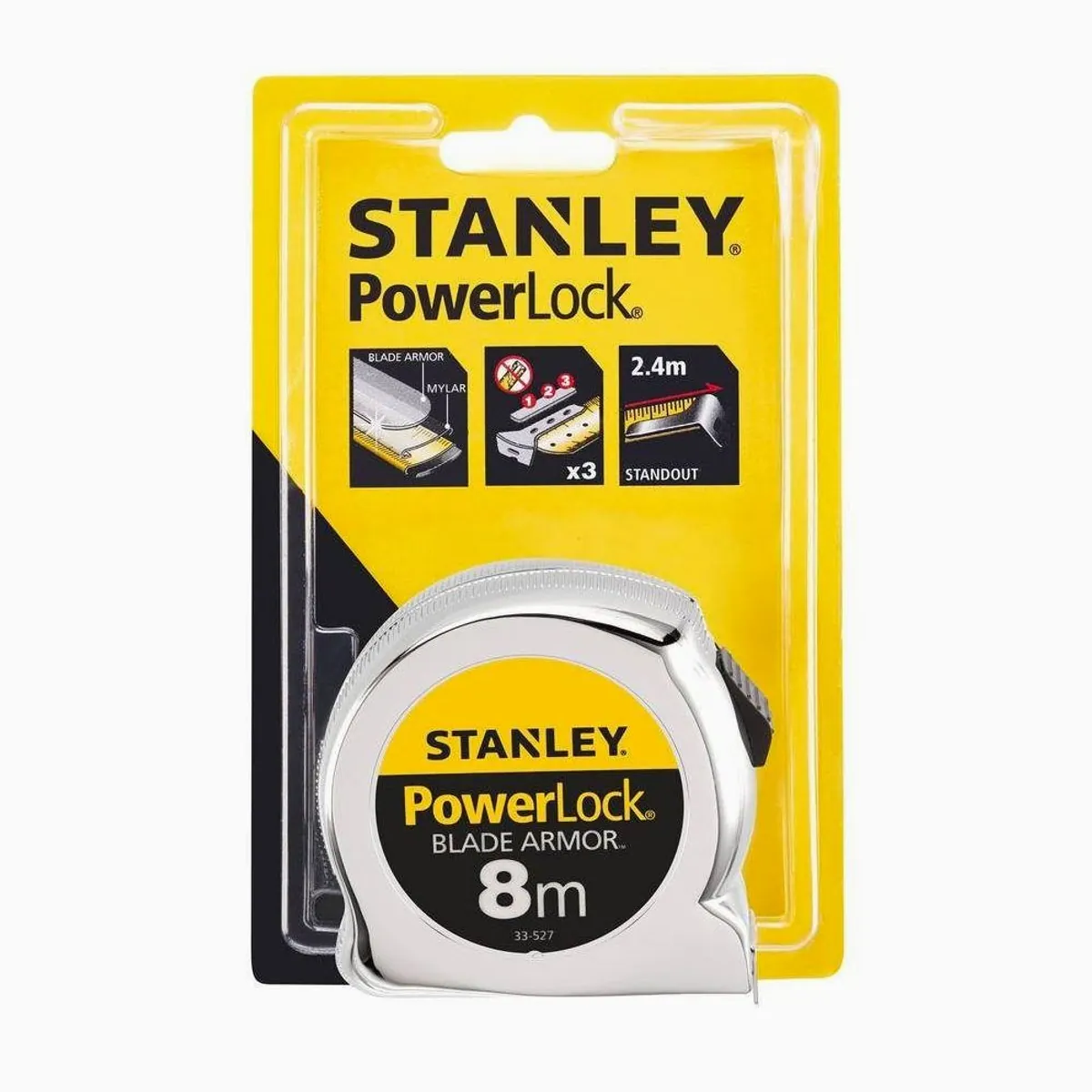 Stanley Micro Powerlock Maßband 8m/25mm, präzise Messungen, robust und handlich 4