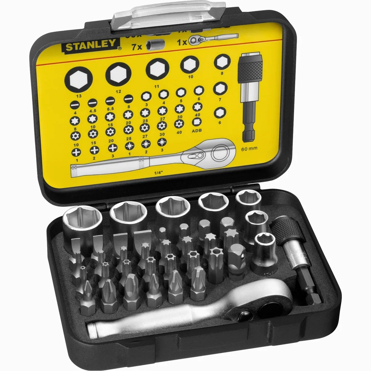 STANLEY Bit-Satz 1/4", 39-teilig, vielseitig einsetzbar