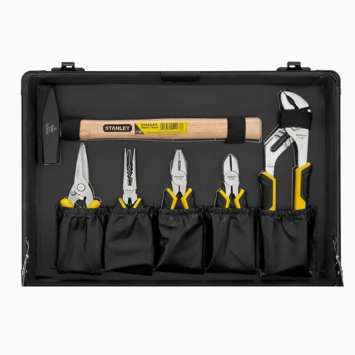 STANLEY Universal-Werkzeugsortiment, 119-teilig, Aluminiumkoffer, klappbar und mobil 5