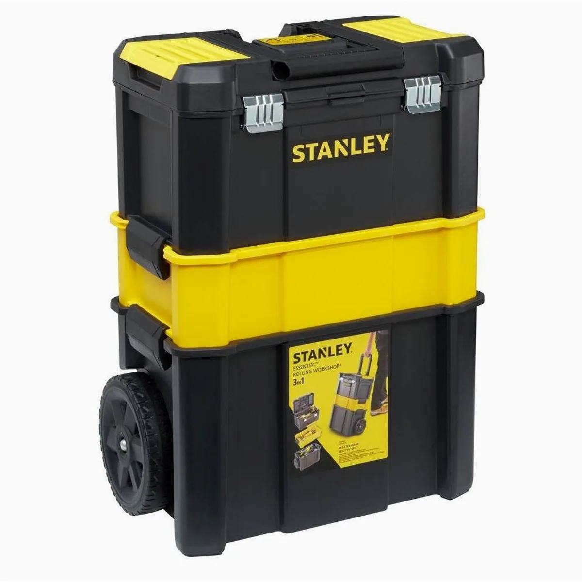 STANLEY Werkzeugkoffer ESSENTIAL Rollenwerkstatt, robust, mobil, vielseitig 3