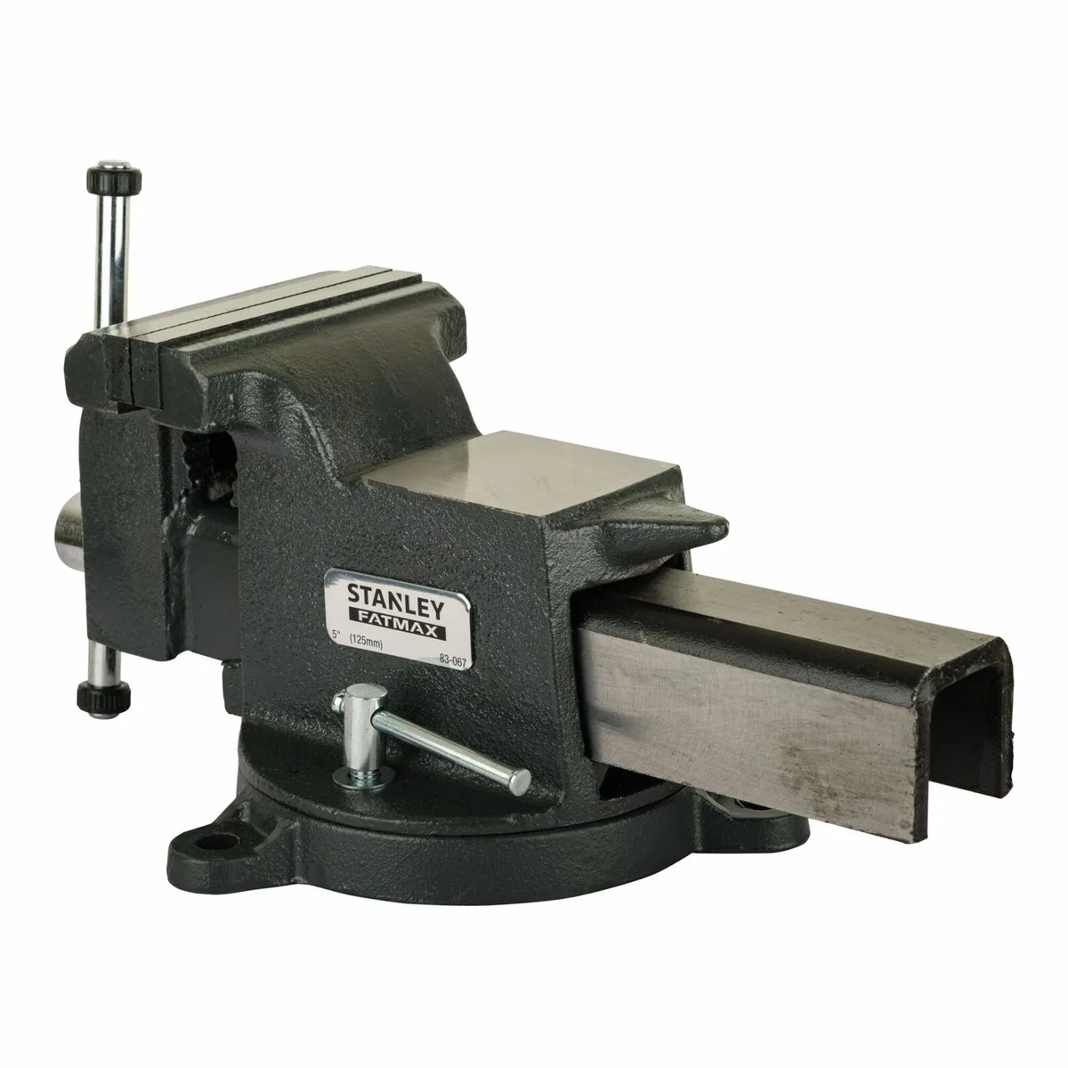 STANLEY MaxSteel Schraubstock, 125 mm Spannbacken, drehbarer Sockel, langlebig 2