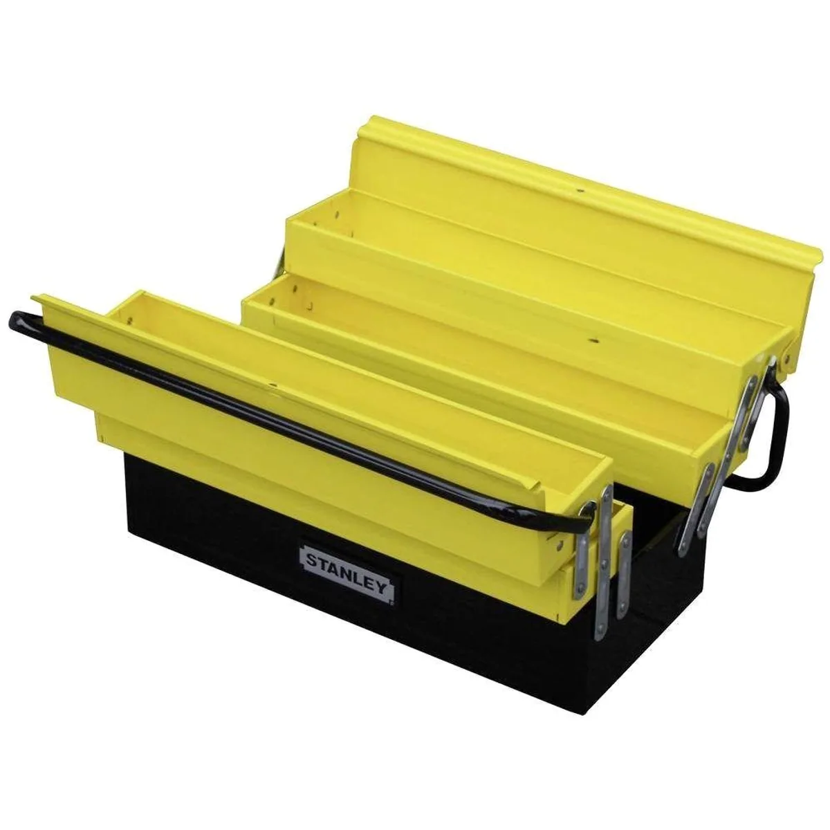 STANLEY Werkzeugkoffer 1-94-738, stabiler Metallkorpus, 5 Fächer für optimale Organisation