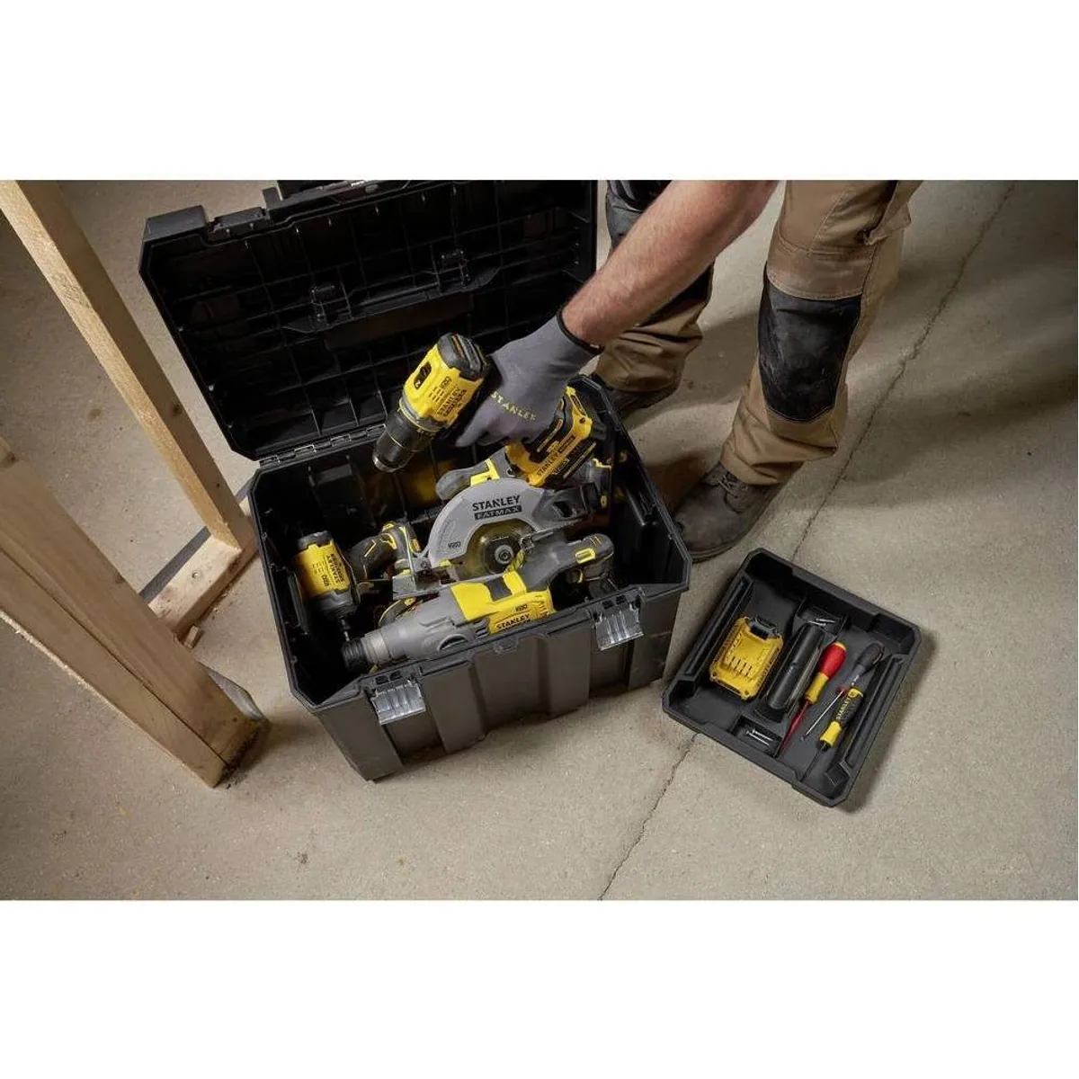 STANLEY PRO-STACK 3-in-1 Werkzeugkoffer, vielseitig, stapelbar, robust 4