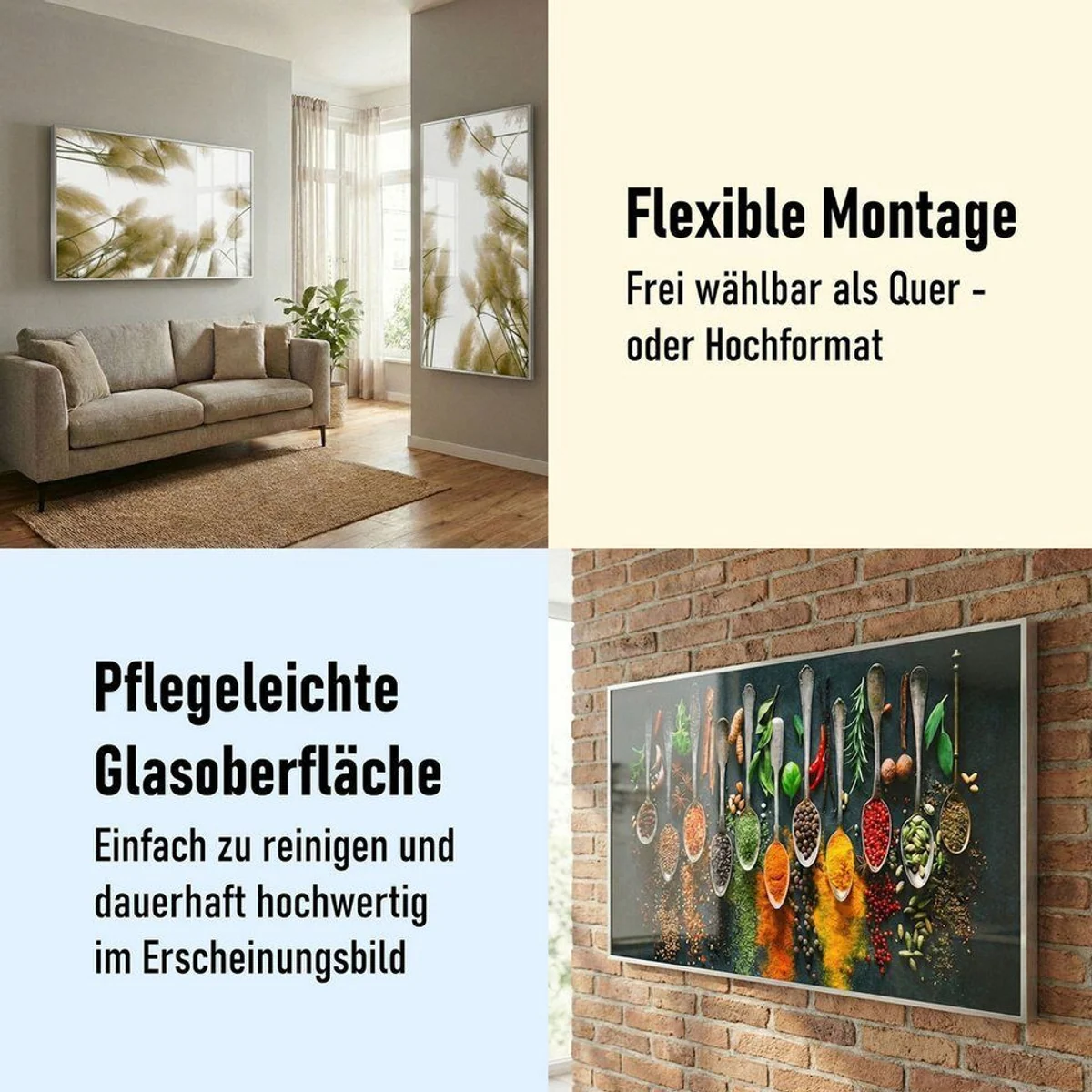 STEINFELD Heizsysteme Infrarotheizung Glas-Bild 900W, elegante Wärme für 8-16 m², inkl. Thermostat 3