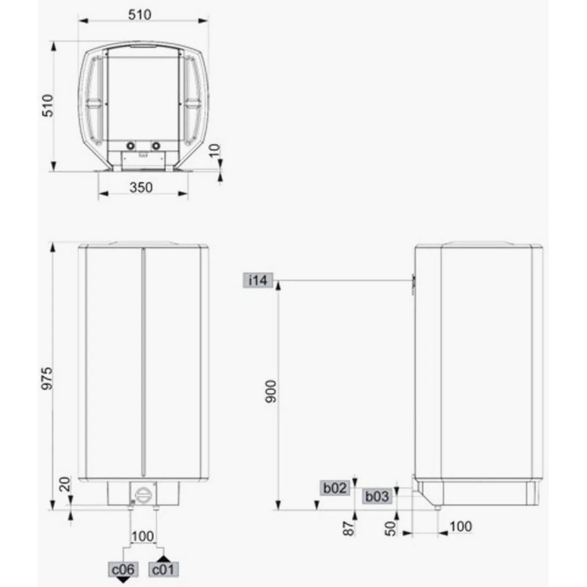 STIEBEL ELTRON Wandspeicher HFA-Z 100, druckfest, 100 l, Schnellheizung bis 82°C 5