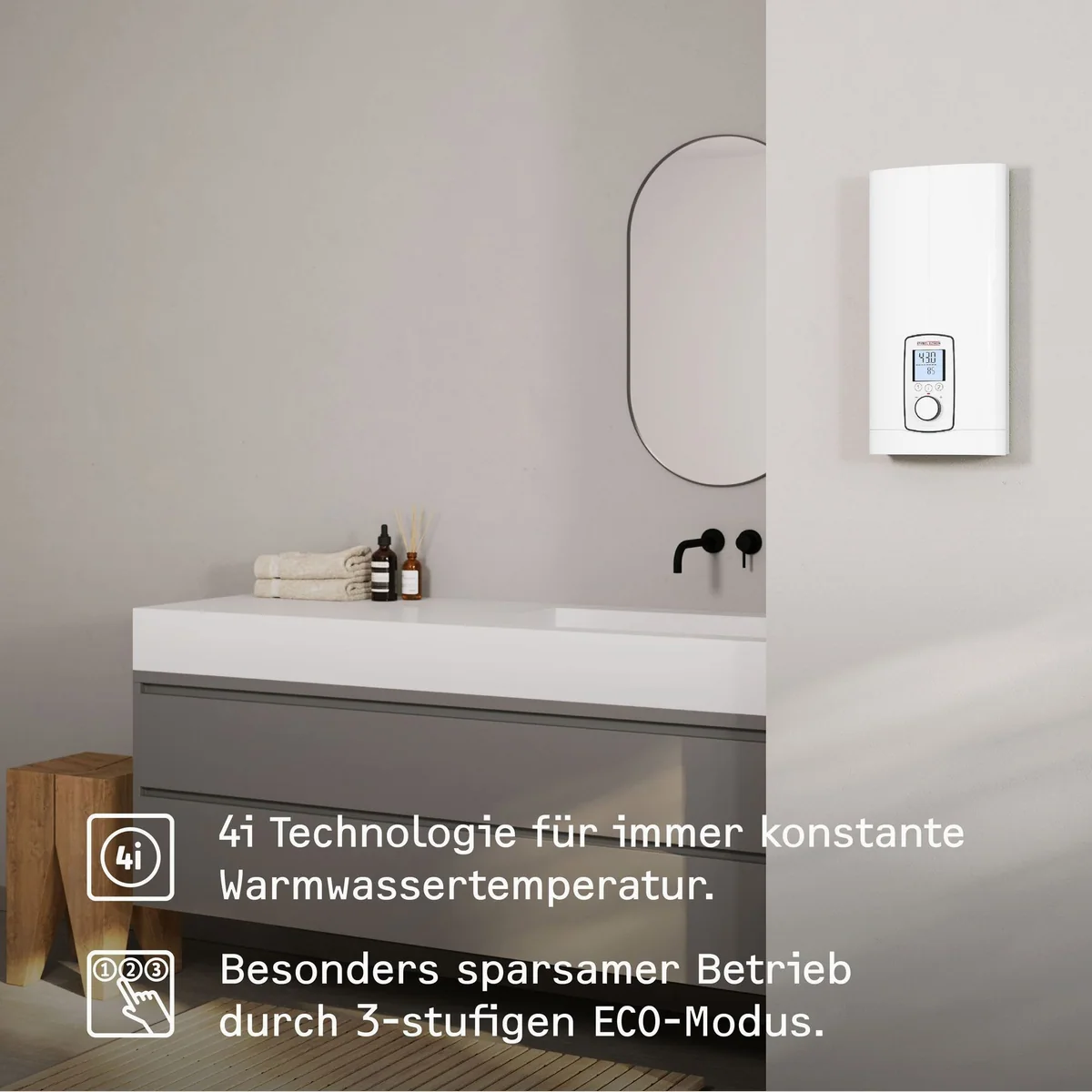 STIEBEL ELTRON DHE Durchlauferhitzer, konstante Wassertemperatur, intuitive Bedienung, 4i-Technologie 2