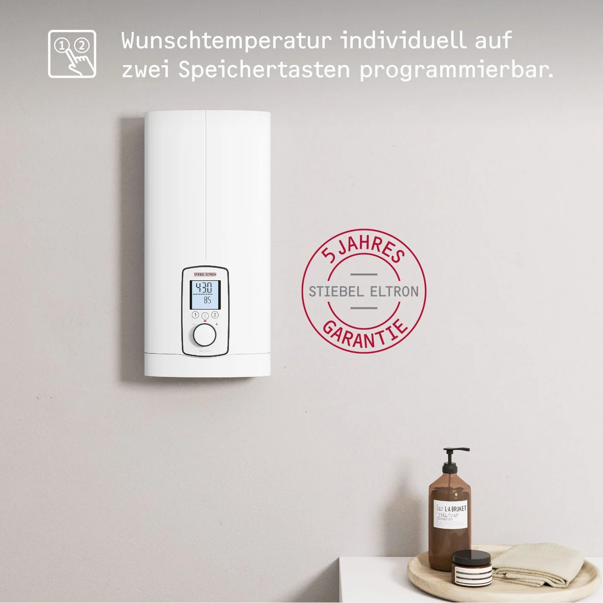 STIEBEL ELTRON DHE Durchlauferhitzer, konstante Wassertemperatur, intuitive Bedienung, 4i-Technologie 4