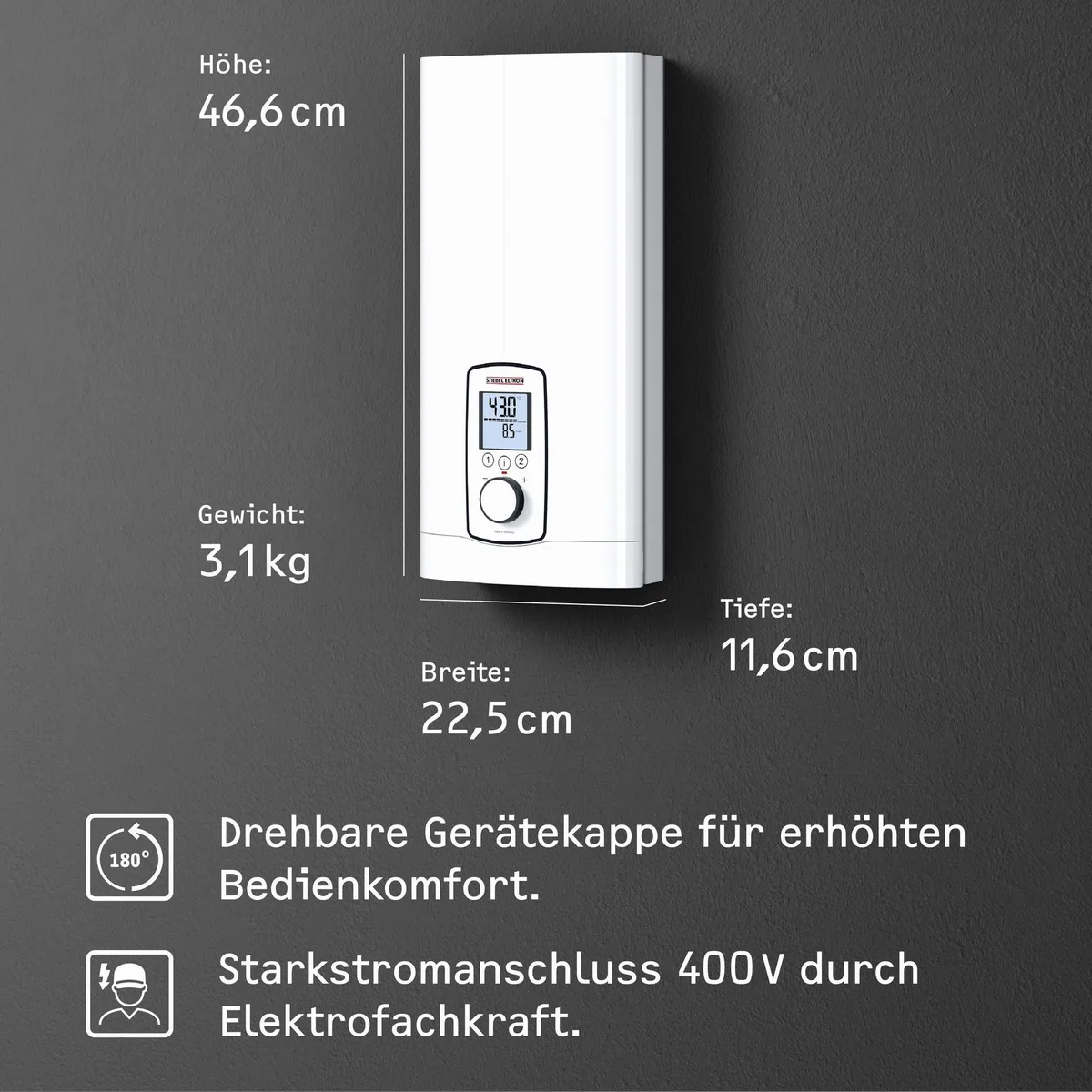 STIEBEL ELTRON DHE Durchlauferhitzer, konstante Wassertemperatur, intuitive Bedienung, 4i-Technologie 5