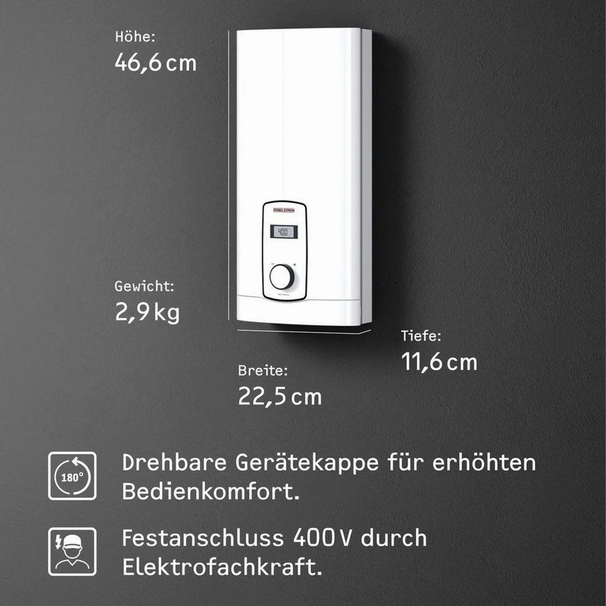STIEBEL ELTRON DHB-E 18/21/24 LCD, konstante Wassertemperatur, einfache Temperaturwahl, 3i-Technologie 5