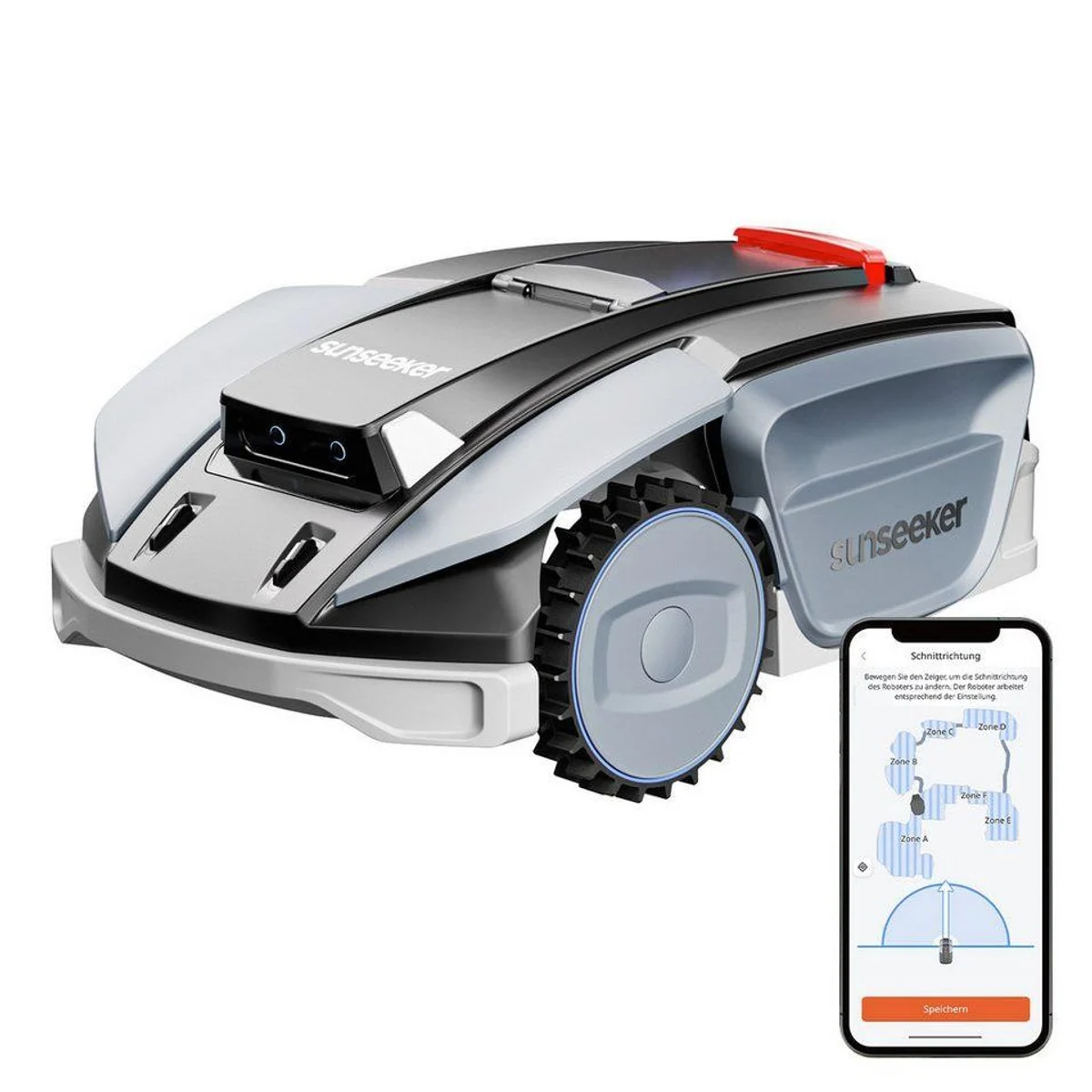 Sunseeker S5 Rasenmähroboter, Allradantrieb, KI Kartierung, bis 1600 m²