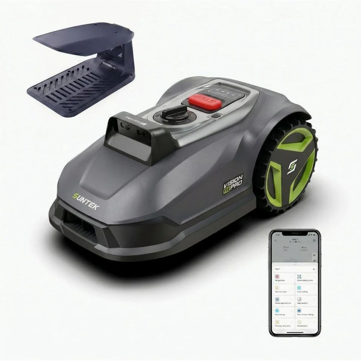 SUNTEK Mähroboter Triple-Kamera-System, kabellos, bis 500 m², App-gesteuert