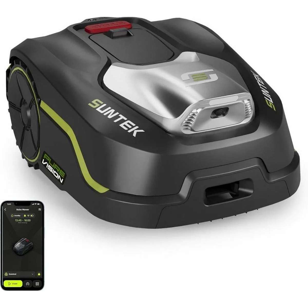 SUNTEK Pure Vision Mähroboter, KI-Technologie, App-Steuerung, bis 250 m²