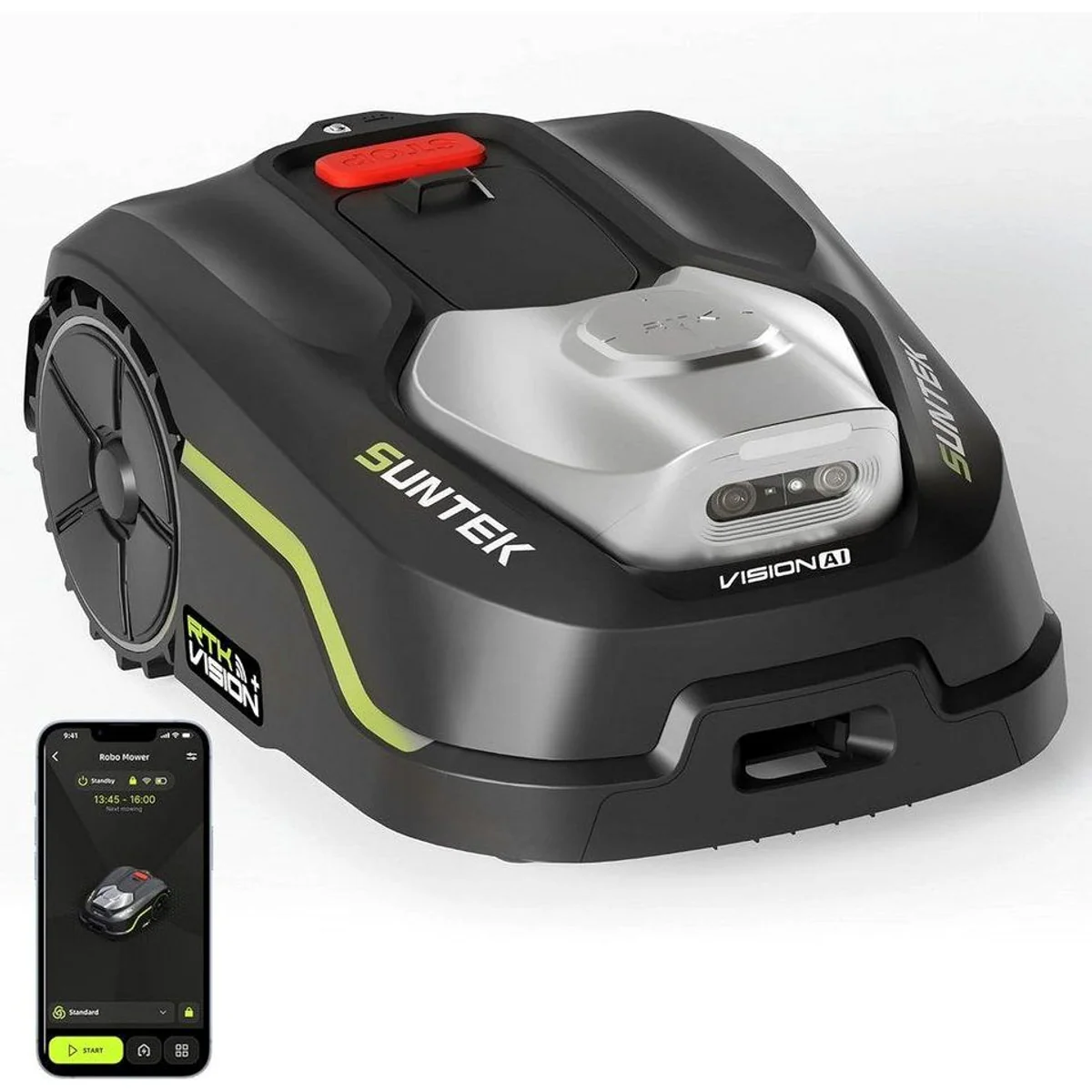 SUNTEK RTK+Vision+TOF LiDAR Mähroboter, kabellose Steuerung, 35% Steigung, App-gesteuert
