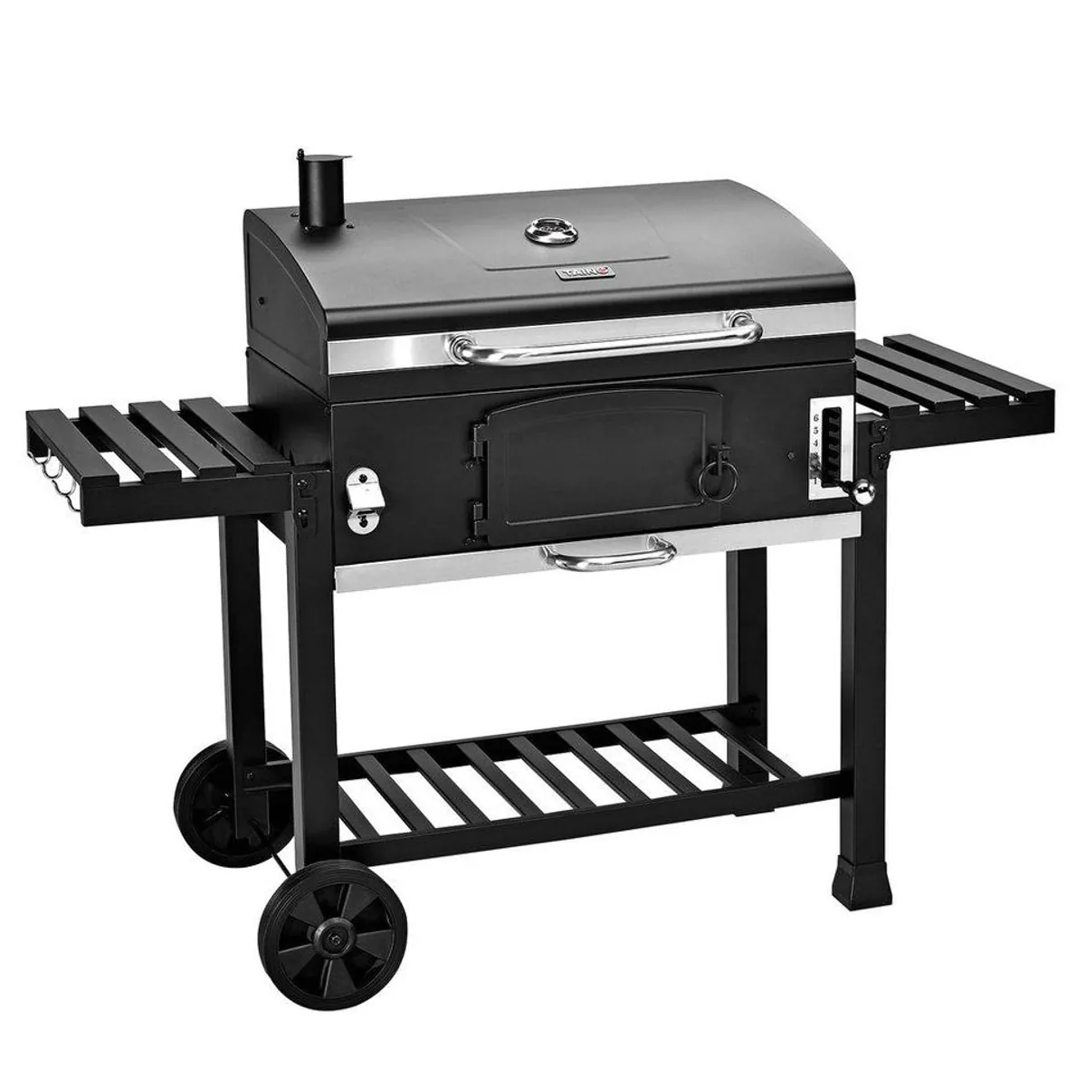 TAINO HERO XXL Holzkohlegrill, große Grillfläche, höhenverstellbare Kohlewanne, inklusive Abdeckhaube 2
