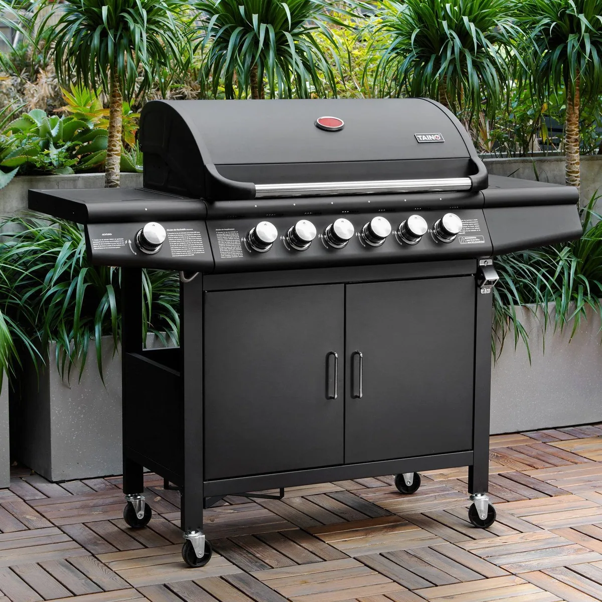 TAINO RED 6+1 Gasgrill, 6 Edelstahlbrenner, Seitenkocher, Drehspieß 2